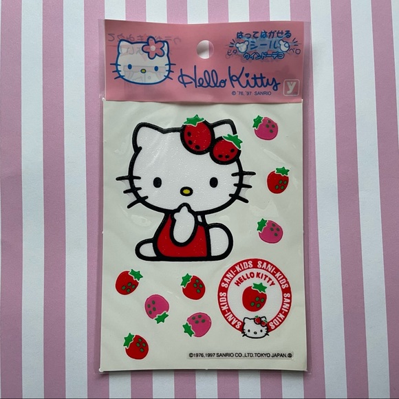Vintage Strawberry Hello Kitty stickers 1997 - Picture 1 of 5